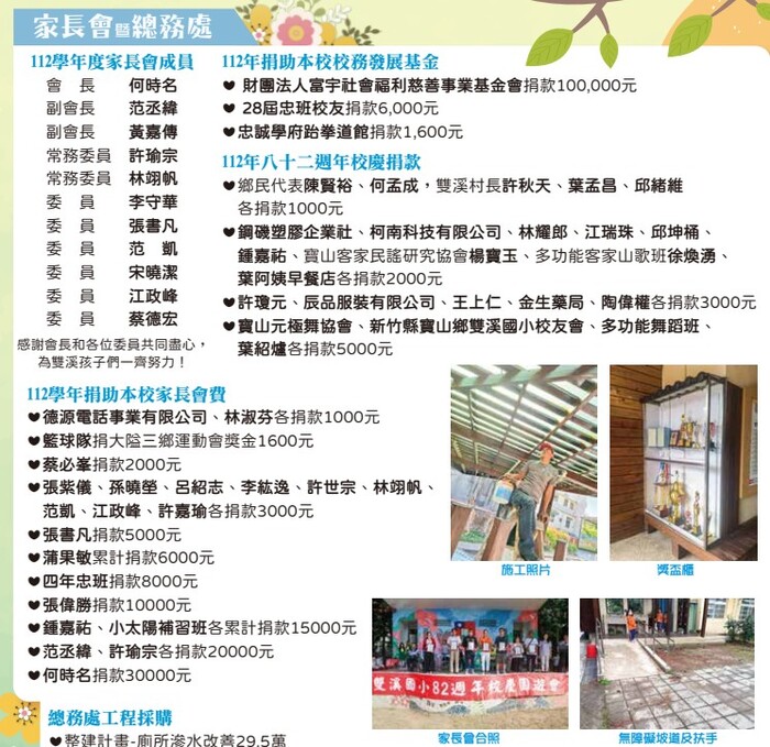 112-1 雙溪采風 家長會總務處